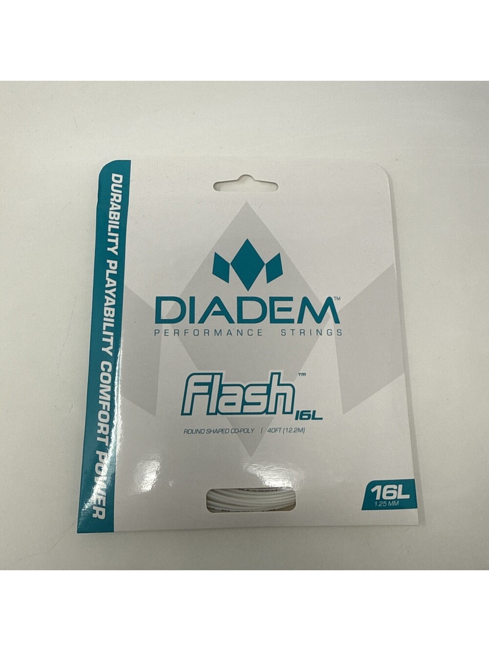 Diadem Flash Tennis Racquet String, Set 40ft/12.2, 16L-1.25